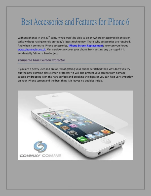 Best Accessories and features for iPhone 6