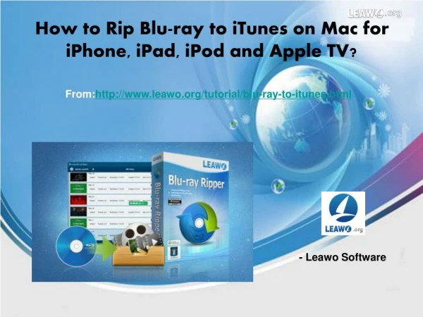 How to Rip Blu-ray to iTunes on Mac for iPhone, iPad, iPod