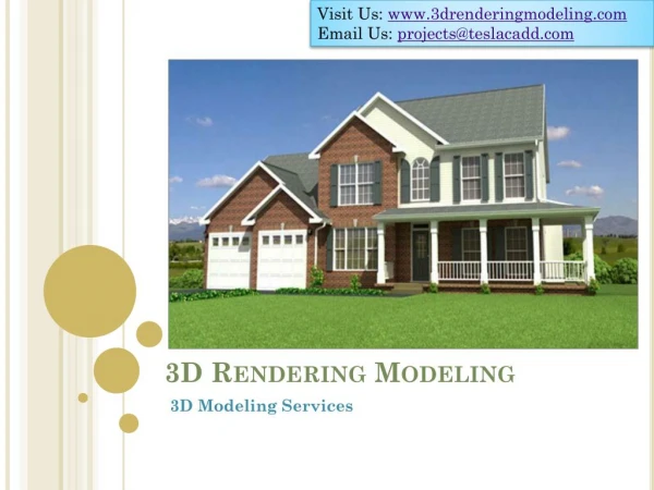 3D Rendering Modeling providers high-end 3D Modeling Service