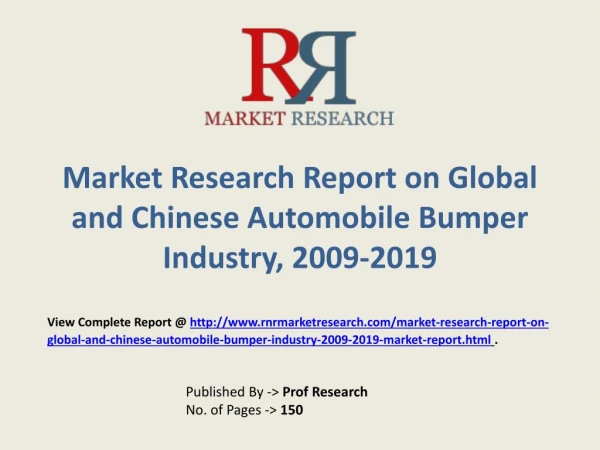 Automobile Bumper Market Global & Chinese (Value, Cost or