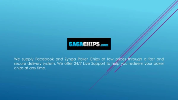 GagaChips - Facebook and Zynga poker chips