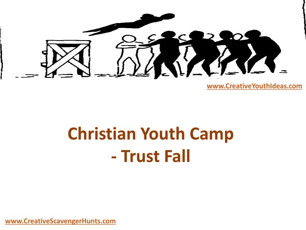 christian youth camp trust fall