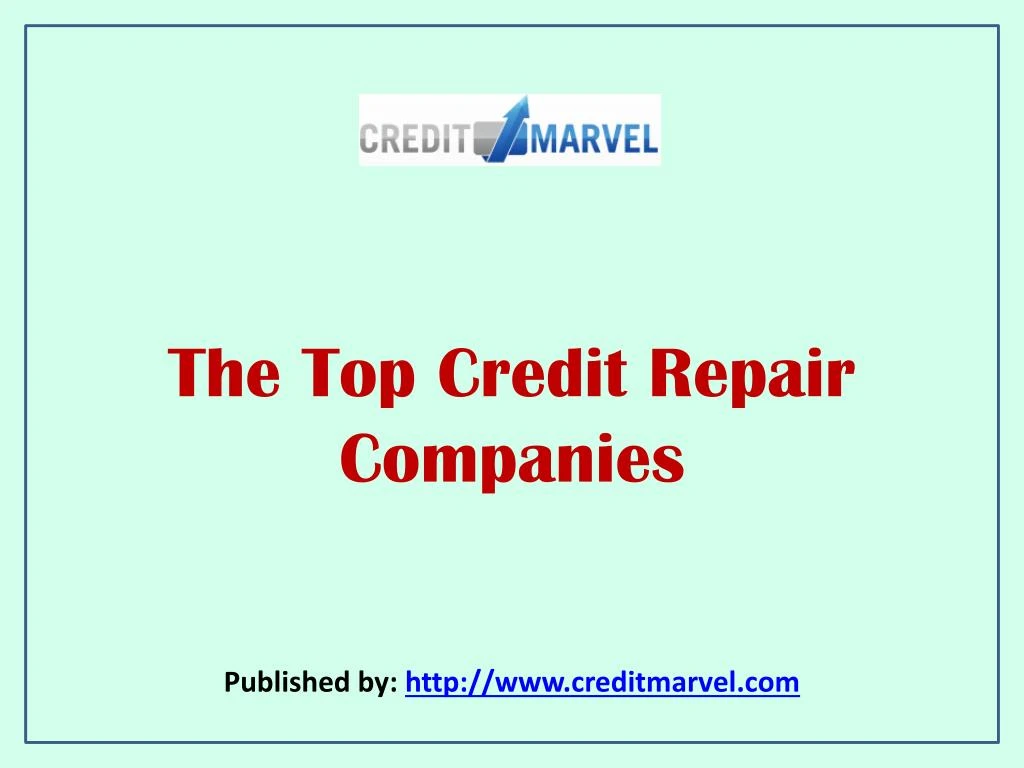 the top credit repair companies