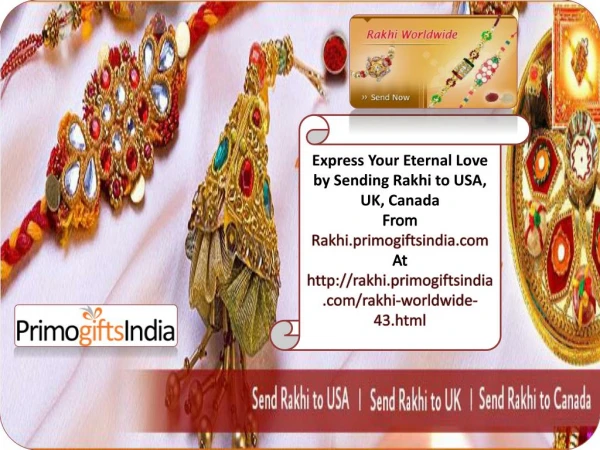 Express your Eternal Love by Sending Rakhigifts Worldwide