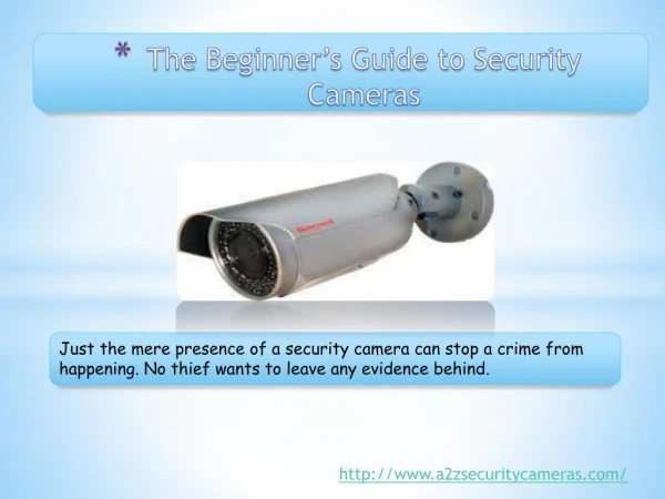 The Beginner’s Guide to Security Cameras
