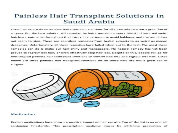 Painless Hair Transplant in Saudi Arabia