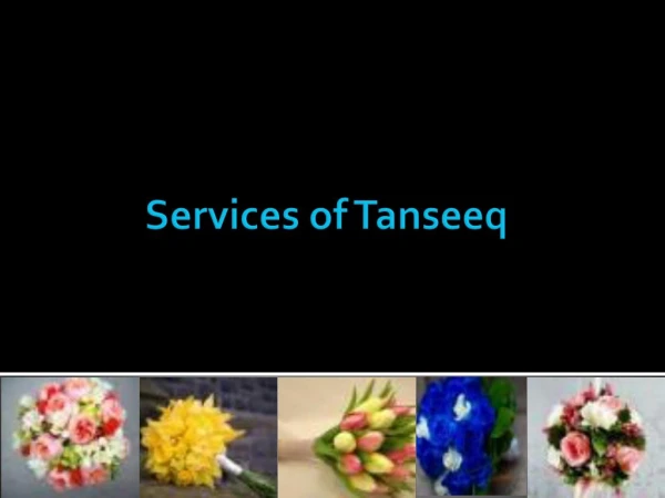Services of Tanseeq