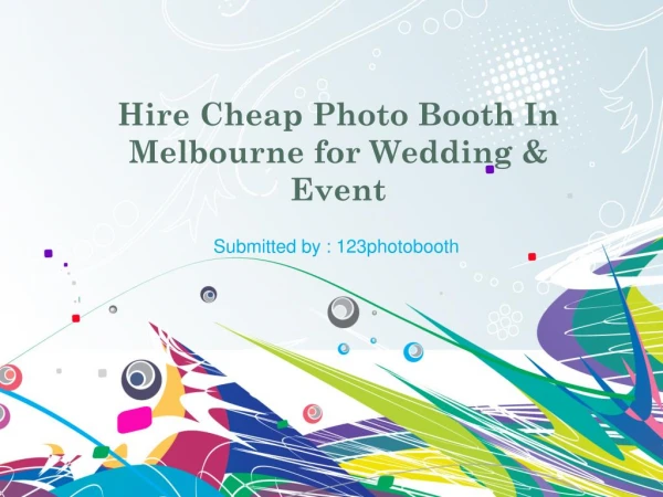 Hire Cheap Photo Booth In Melbourne for Wedding & Event