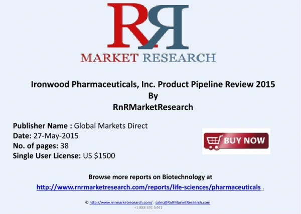 Ironwood Pharmaceuticals, Inc. Product Pipeline Review - 201