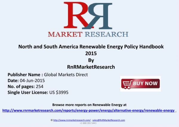 Renewable Energy Policy Handbook Analysis and Review 2015