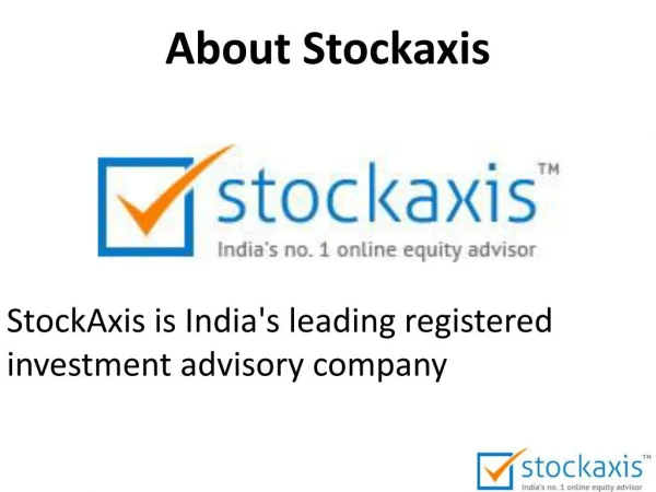 Stock Market Advice | Best Investment Advisory Company in In