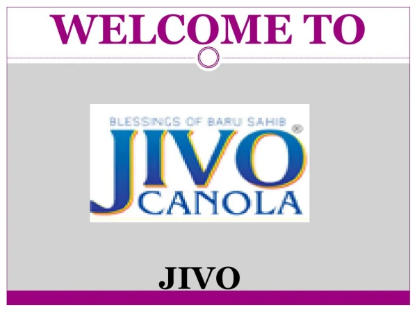 Jivo Canola Oil Best Cooking Oil
