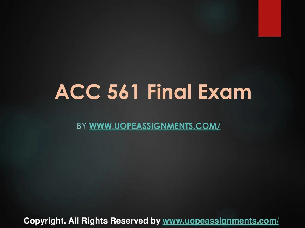 acc 561 final exam