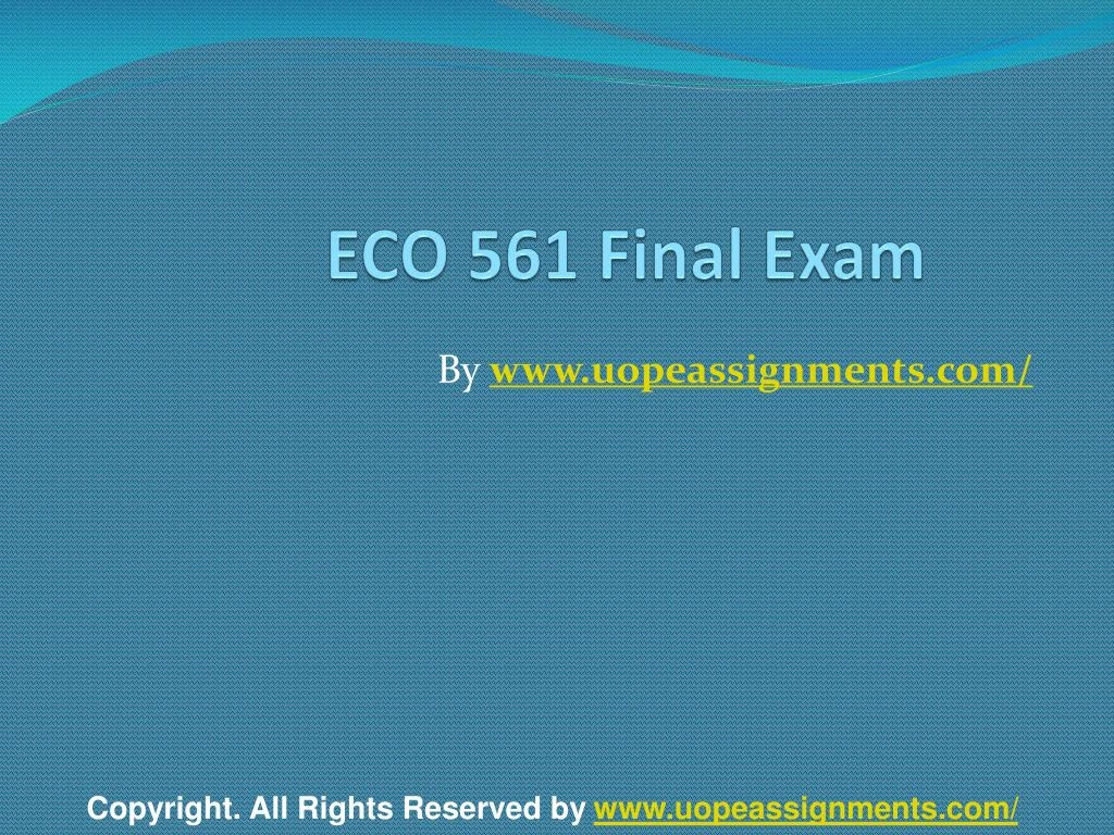 eco 561 final exam