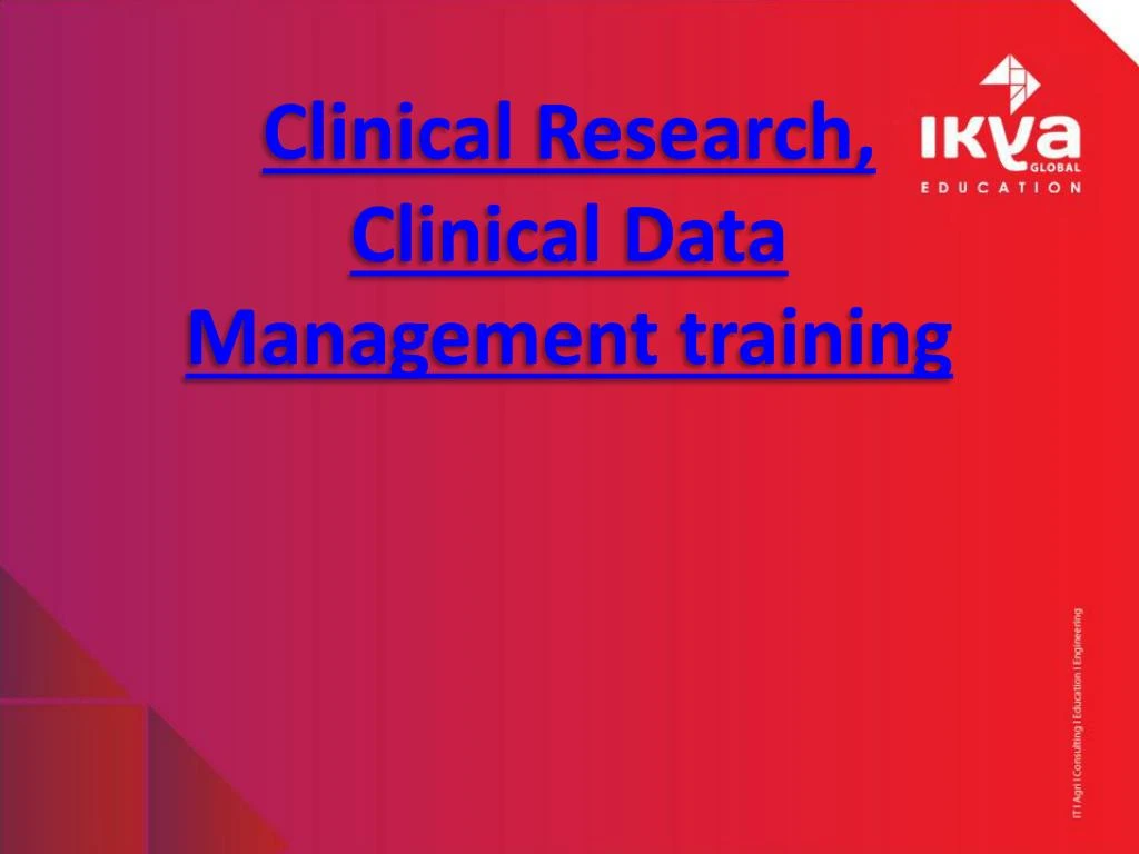 clinical research clinical data management training