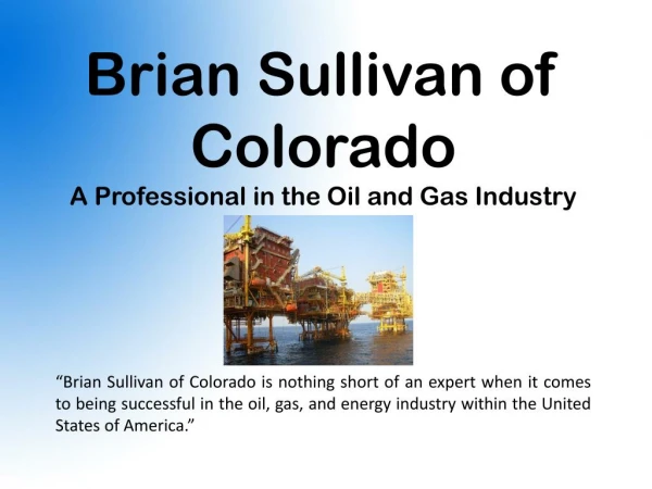 Brian Sullivan of Colorado