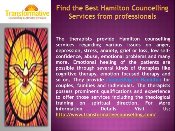 Find the Best Hamilton Councelling Services from professiona