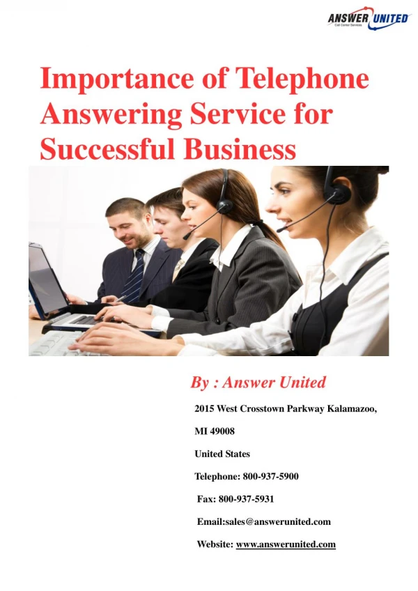 Importance of Telephone Answering Service for Successful Bus
