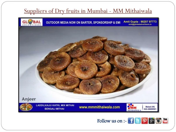 Suppliers of Dry fruits in Mumbai - MM Mithaiwala