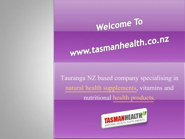 Buy Herbal Medicine -TasmanHealth.co.nz