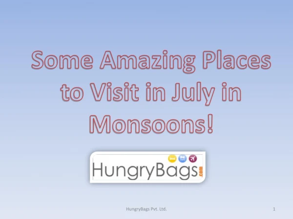HungryBags- Monsoon Places to Visit in India