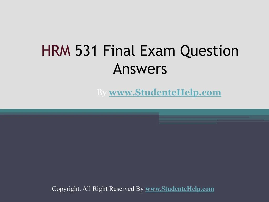 hrm 53 1 final exam question answers