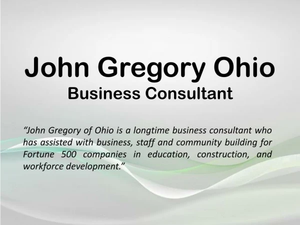 John Gregory Ohio