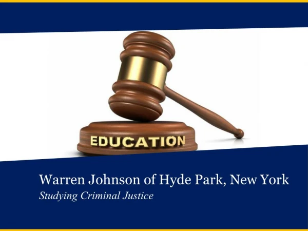 Warren Johnson of Hyde Park, New York Studying Criminal Justice