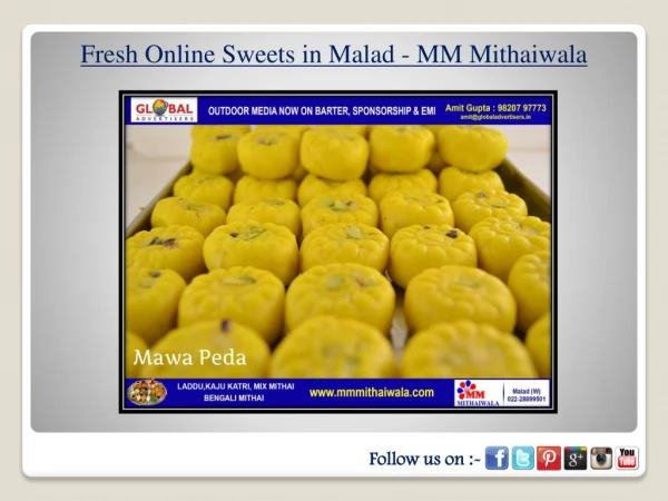 Best Quality Mawa Sweets Available in Malad - MM Mithaiwala