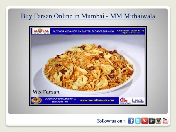 Buy Farsan Online in Mumbai - MM Mithaiwala