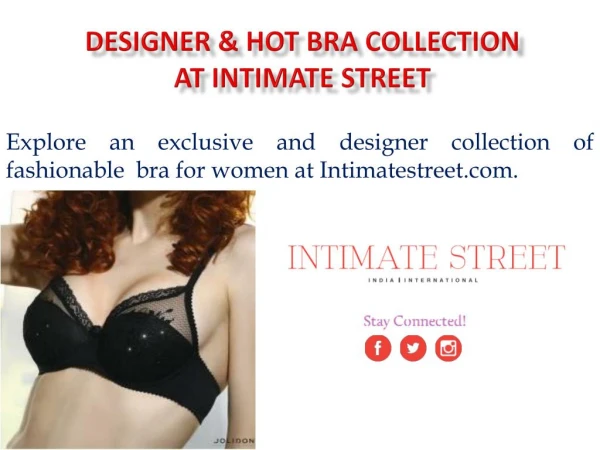 Designer & Sexy Bra Collection at Intimate Street