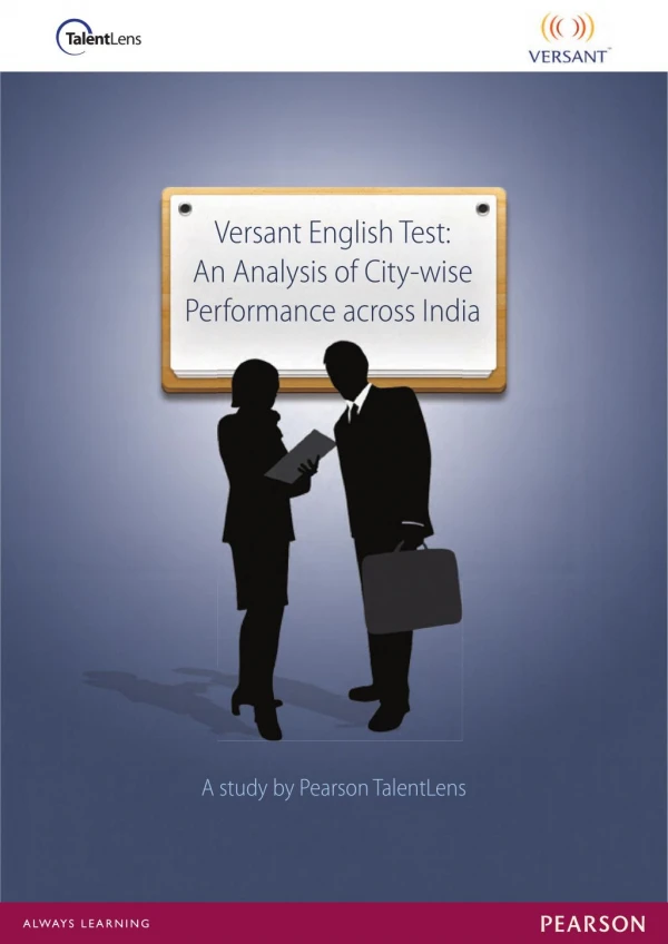 Pearson Talentlens - Versant English Test for India