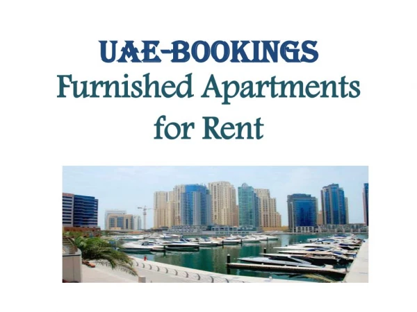 Short Term Apartment for rent in Dubai