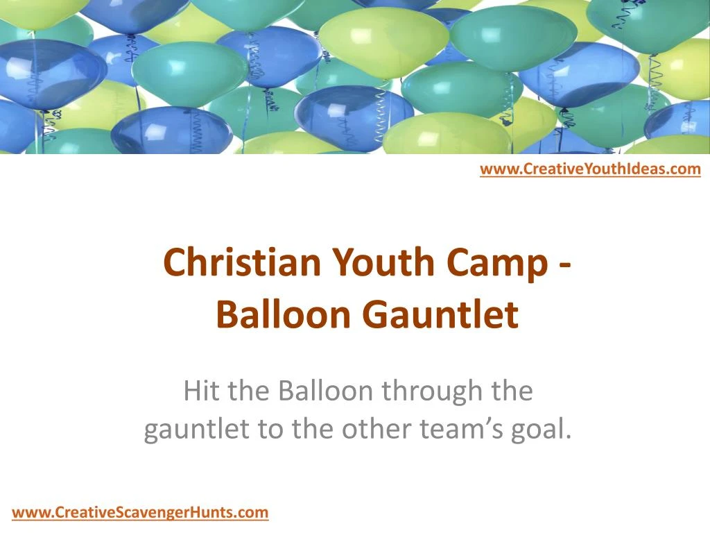 christian youth camp balloon gauntlet