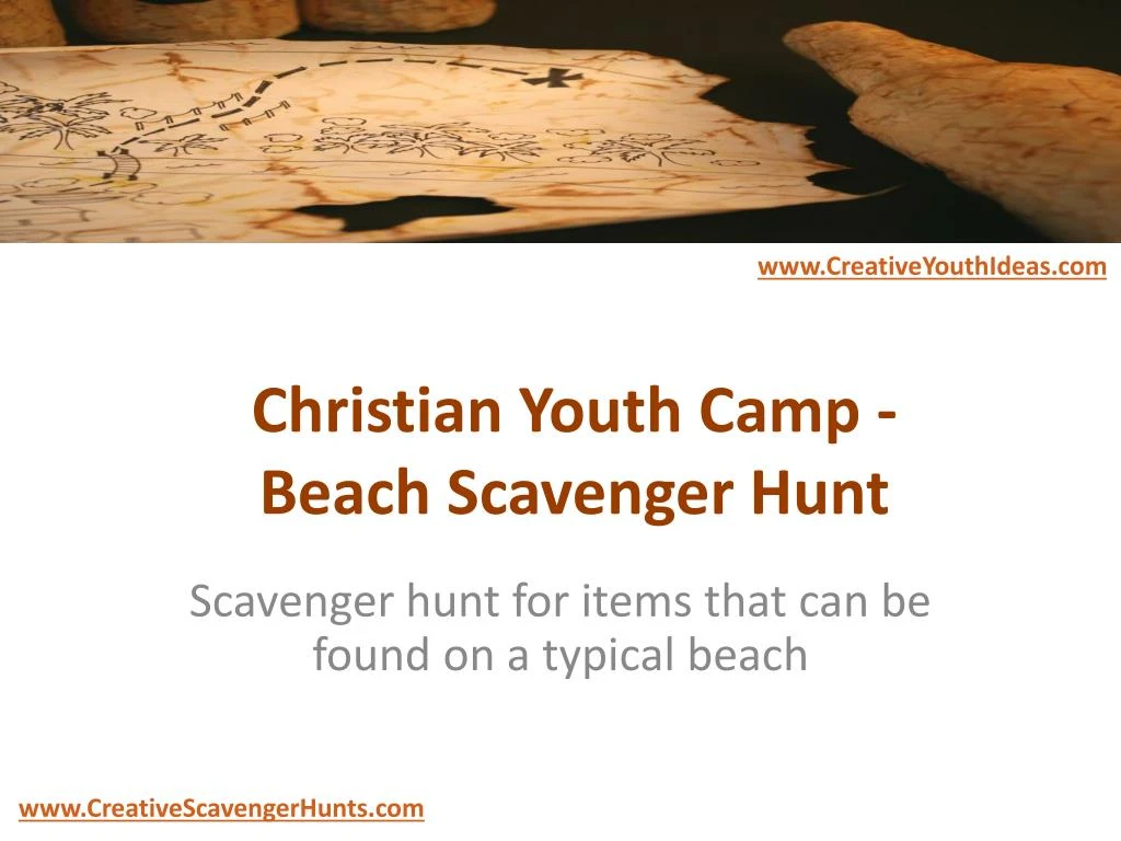 christian youth camp beach scavenger hunt