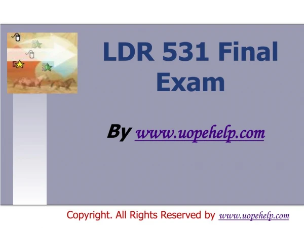LDR 531 Final Exam Latest UOP Assignments