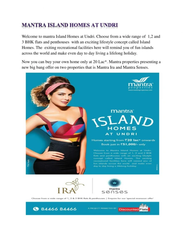 Mantra Island Homes at Undri | DiscountedFlats