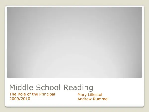 Middle School Reading