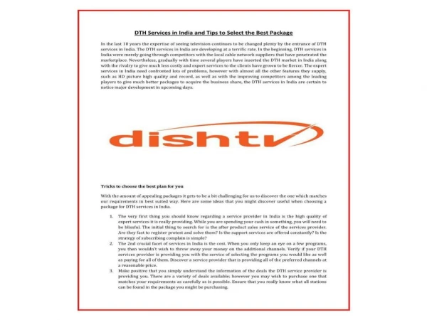 Buy Dish Tv Hd Plans & Packages Online