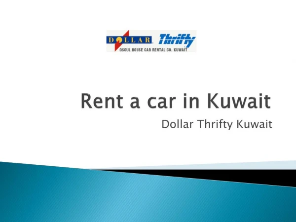 Rent a car in Kuwait