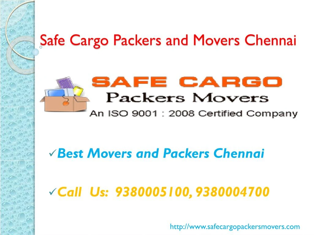 safe cargo p ackers and movers c hennai