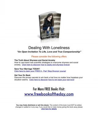 Dealing With Loneliness - slide 1