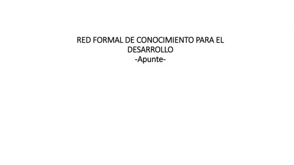 propuesta de red formal de conocimiento para el Corredor Sec
