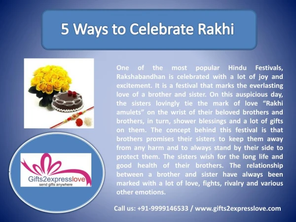 Send Rakhi to India | Rakhi Gifts 2015 -G2EL