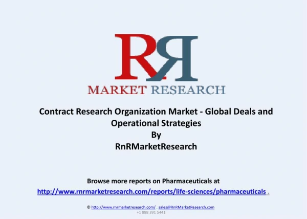 Contract Research Organization Market - Global Deals analysi
