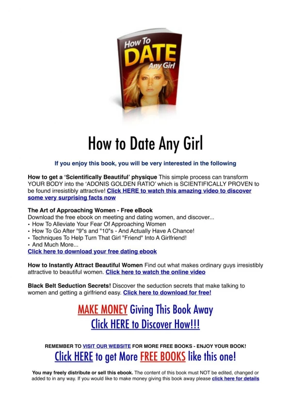 How To Date Any Girl