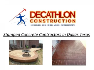 Stamped Concrete Contractors in Dallas Texas