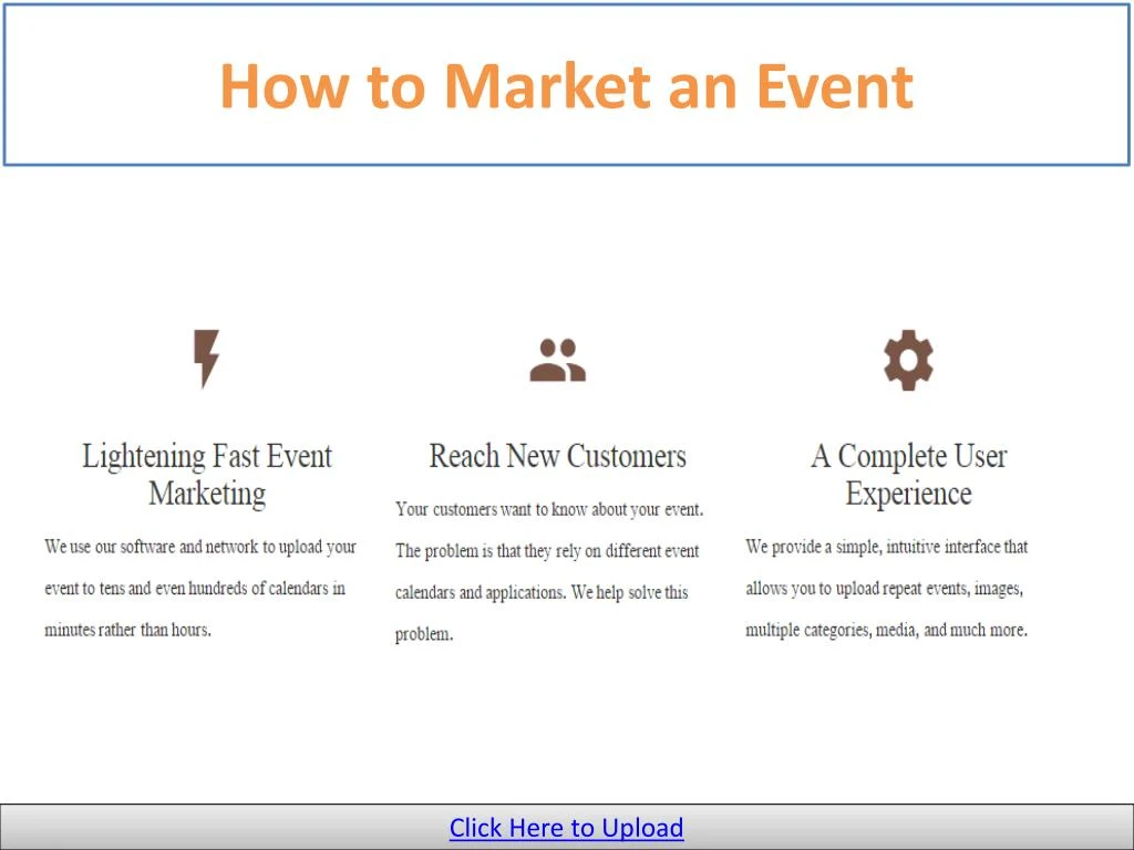 how to market an event