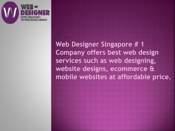 Singapore Top Rated Web Designers Company