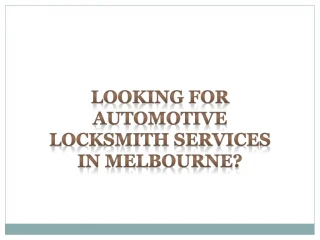 Automotive locksmith Melbourne - slide 1